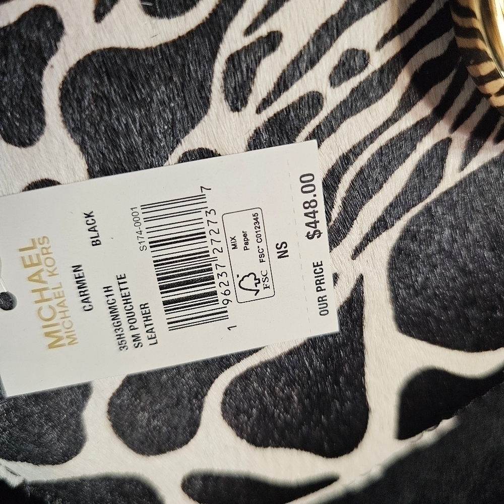 Michael Kors Carmen Animal Print Calf Hair Shoulder Bag Retail $448 NWT - Picture 4 of 4
